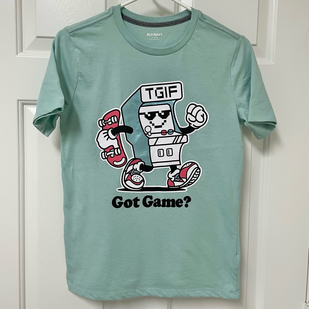 Old Navy Skateboarder Arcade Machine Graphic T-Shirt Boy’s Size XL